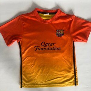 Messi Qatar Foundation Barcelona Jersey Youth